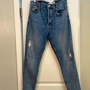 RE/DONE High-Rise Straight Leg Jeans